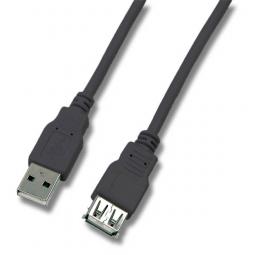 108157 - USB 2.0 Kabel 1,5m A-Buchse/A-Stecker, Verlängerung, schwarz