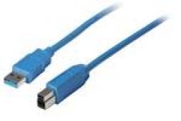108281 - USB 3.0 Kabel 1,0m A-Stecker/B-Stecker, blau