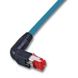 118415 - Cat6A Patchkabel 500MHz 1,5m blau, 90° gewinkelt